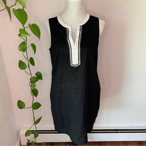 Tommy Bahama Black and White Linen Dress Size S/P - Picture 4 of 9